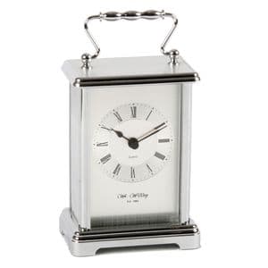 Widdop Quartz Silver Carriage Clock W4312