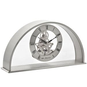 Widdop Silver Arch Skeleton Movement Mantel Clock W2029S