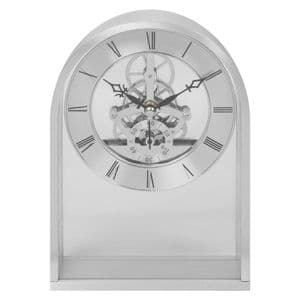 Widdop Silver Arch Skeleton Movement Mantel Clock W2855S