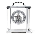 Widdop Silver Mantel Clock with Skeleton Movement W2919
