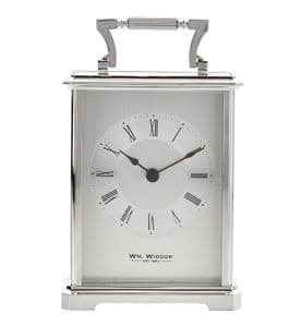 Widdop Silver Quartz Carriage Clock W2407