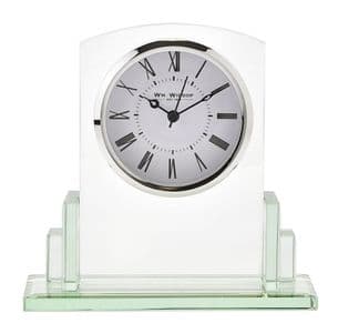 Widdop Square Glass Quartz Table Clock W2812