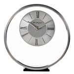 Widdop W2937S Round Silver Quartz Mantel Clock