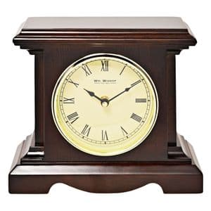 Widdop W3416 Square Dark Walnut Mantel Clock