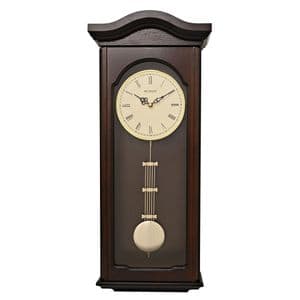 Widdop Wall Clock W9904 Dark Walnut with Westminster Chime