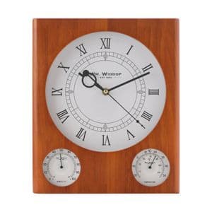 Widdop Wooden Clock Thermometer and Hygrometer W8020