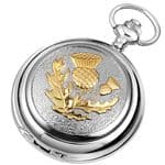 Woodford Chrome Plated Celtic Thistle Pocket Watch 1907