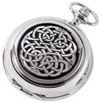 Woodford Chrome Plated Engraved Tribal Pocket Watch 1873