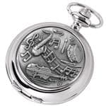 Woodford Chrome Plated Musical Patterned Pocket Watch 1951