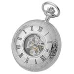 Woodford Chrome Twin Lid Mechanical Pocket Watch 1078