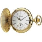 Woodford Gold Plated Engine Turned Swiss Pocket Watch 1057