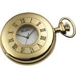 Woodford Gold Plated Half Hunter Quartz Pocket Watch 1211