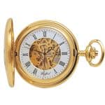 Woodford Gold Plated Plated Mechanical Half Hunter Pocket watch 1021