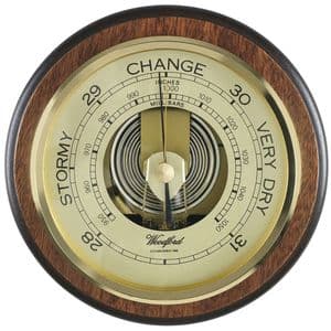 Woodford Mahogany Round Aneroid Barometer 1611