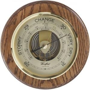 Woodford Oak Round Aneroid Barometer 1622