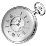 Woodford Sterling Silver Polished Half Hunter Pocket Watch 1004