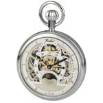 Woodford Twin Time Zone Chrome Plated Pocket Watch 1050
