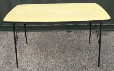 1960's Metal Framed Kitchen Dining Table