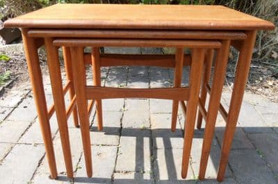 1960's Retro Teak Nest of Three Tables