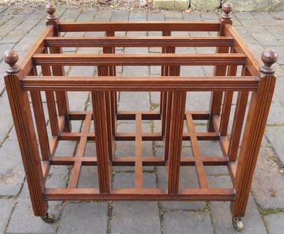 Antique Style Mahogany Magazine Stand