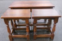 Antique Style Oak Coffee / Nest of Tables