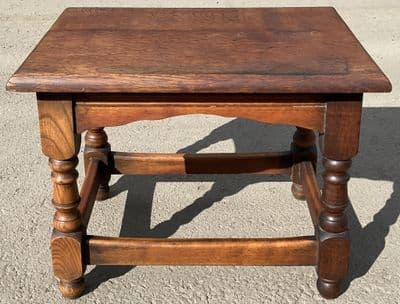 Antique Style Oak Joint Stool