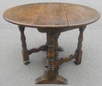Antique Tudor Style Oak Gateleg Coffee Table