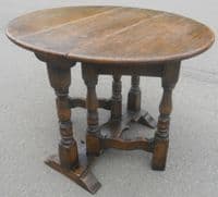 Antique Tudor Style Oak Gateleg Coffee Table