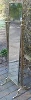 Brass Framed Cheval Standing Dressing Mirror