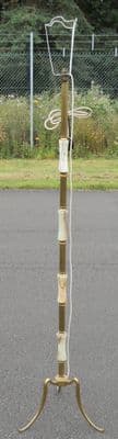Brass & Onyx Column Standard Lamp