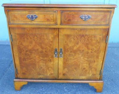 Burr Elm Two Door Small Sideboard Cupboard - SOLD