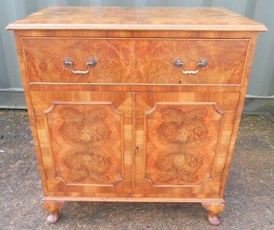 Burr Walnut Side Cupboard