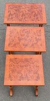 Burr Yew Nest of Three Coffee Tables