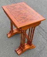 Burr Yew Nest of Three Coffee Tables