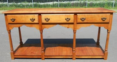 Cherry Wood Three Drawer Dresser Base