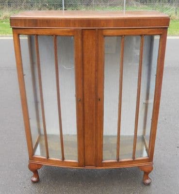 China Walnut Two Door Display Cabinet