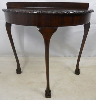 Chippendale Style Bowfront Mahogany Console Table - SOLD