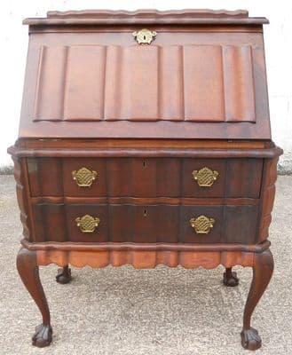 Chippendale Style Mahogany Writing Bureau Desk