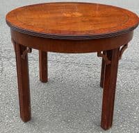 Circular Inlaid Mahogany Coffee Table