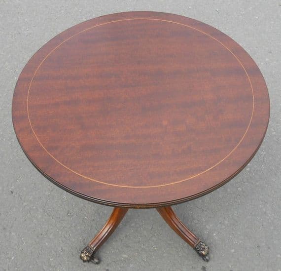 Circular Top Mahogany Pedestal Coffee Table