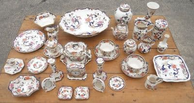 Collection of Mason's Ironstone Mandalay Pattern China