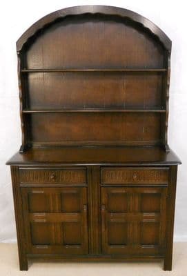 Dark Elm Dome Top Welsh Dresser in Classic Style