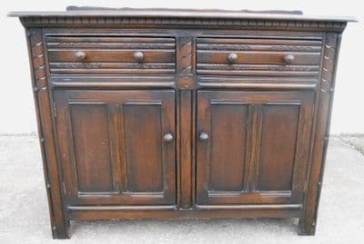 Dark Heavy Carved Reproduction Sideboard