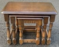 Dark Oak Nest of Three Coffee Tables