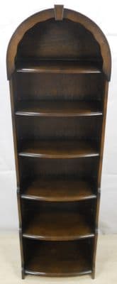 Dome Top Dark Tall Open Bookcase - SOLD
