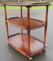 Elm Three Tier Tea Trolley by Ercol - SOLD