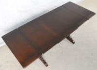 Ercol Dark Elm Extending Dining Table & Dining Chairs