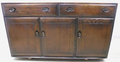 Ercol Dark Elm Low Sideboard Base from the Windsor Range