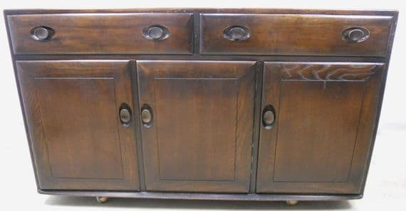 Ercol Dark Elm Low Sideboard Base from the Windsor Range