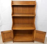 Ercol Elm Standing Open Waterfall Bookcase